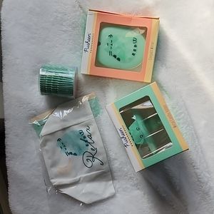 Pusheen Cupcake Liners, Mirror, Tissue Box Cover, Candle Holder- ALL 4